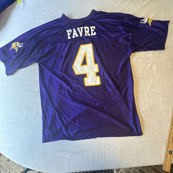 Brett Favre #4 Vikings Football Jersey NFL Team Apparel Onfield Mens Size XL - Picture 13 of 13